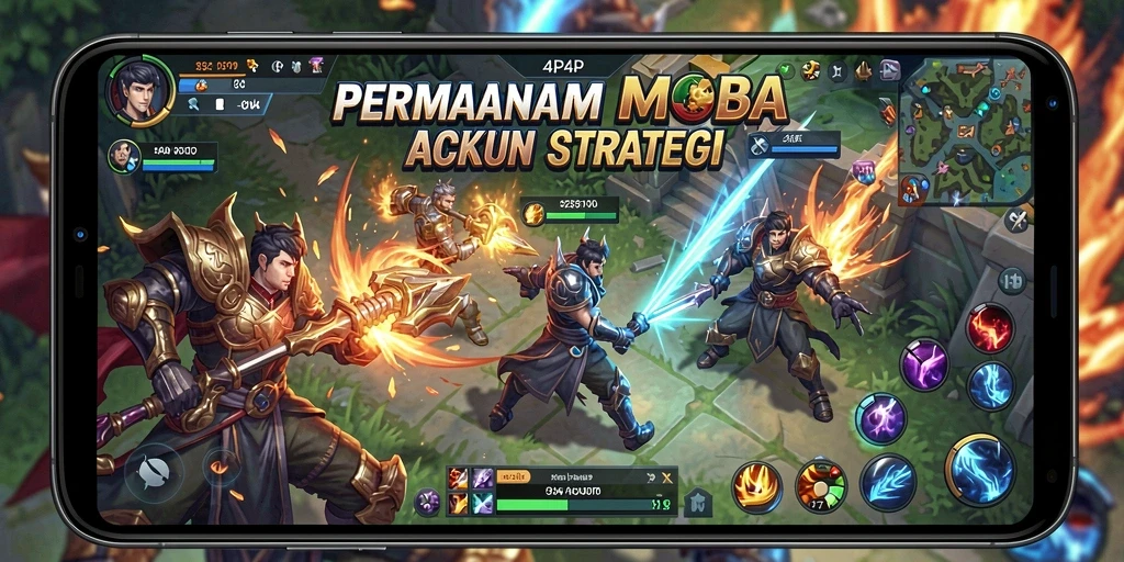 Gameplay intens dengan strategi tim dalam 4P4P.
