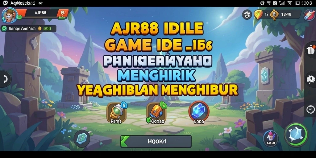 Tampilan gameplay AJR88 dengan berbagai aktivitas Idle yang seru.