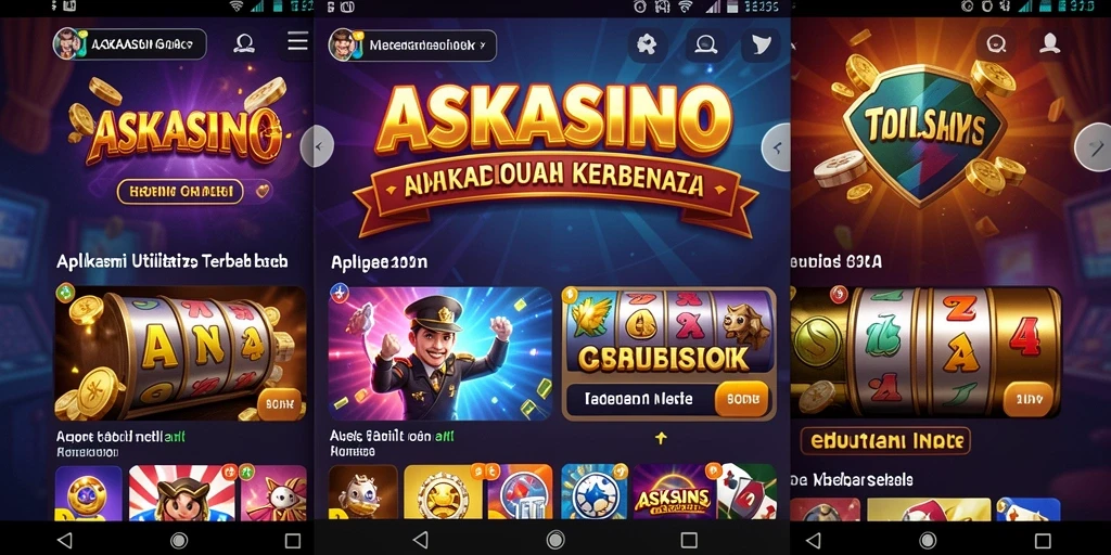 Tampilan utama ASKASINO dengan berbagai fitur utilitas yang lengkap.