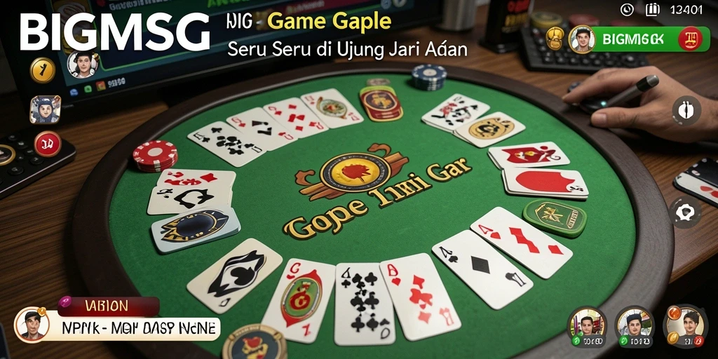 Tampilan menarik dalam gameplay Gaple BIGMSG.