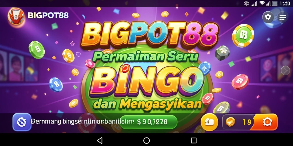 Tampilan gameplay Bingo yang seru di BIGPOT88.