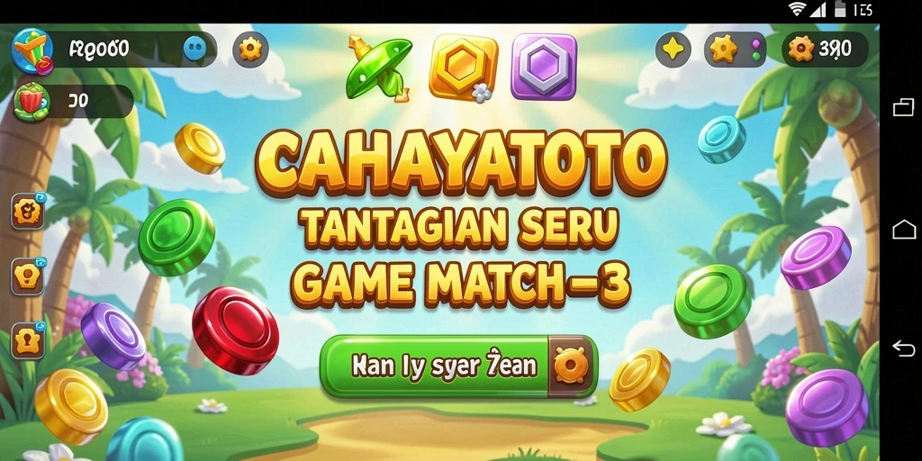 Tampilan gameplay seru CAHAYATOTO, keseruan mencocokkan permata.