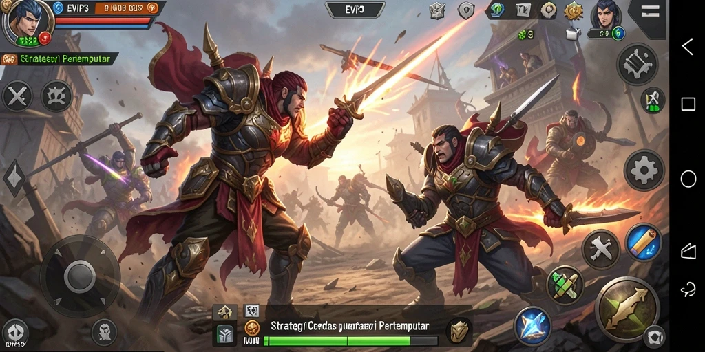 Tampilan gameplay EVIP3 yang mengesankan dalam pertempuran strategi.
