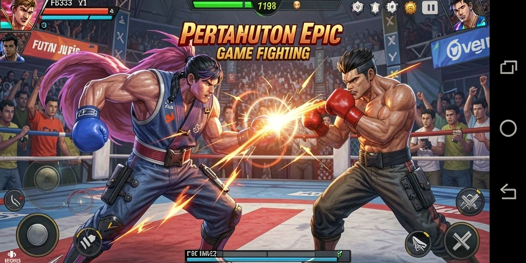 Gameplay mendebarkan dari FB333 dengan pertarungan seru antar karakter.