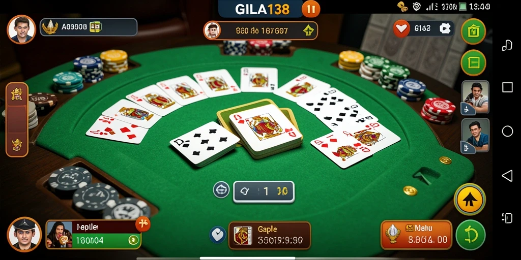 Screenshot gameplay GILA138 yang menunjukkan keseruan bermain Gaple.