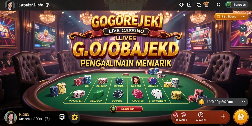 Screenshot gameplay GOGOREJEKI menampilkan suasana kasino yang mendebarkan dan interaksi dengan dealer.
