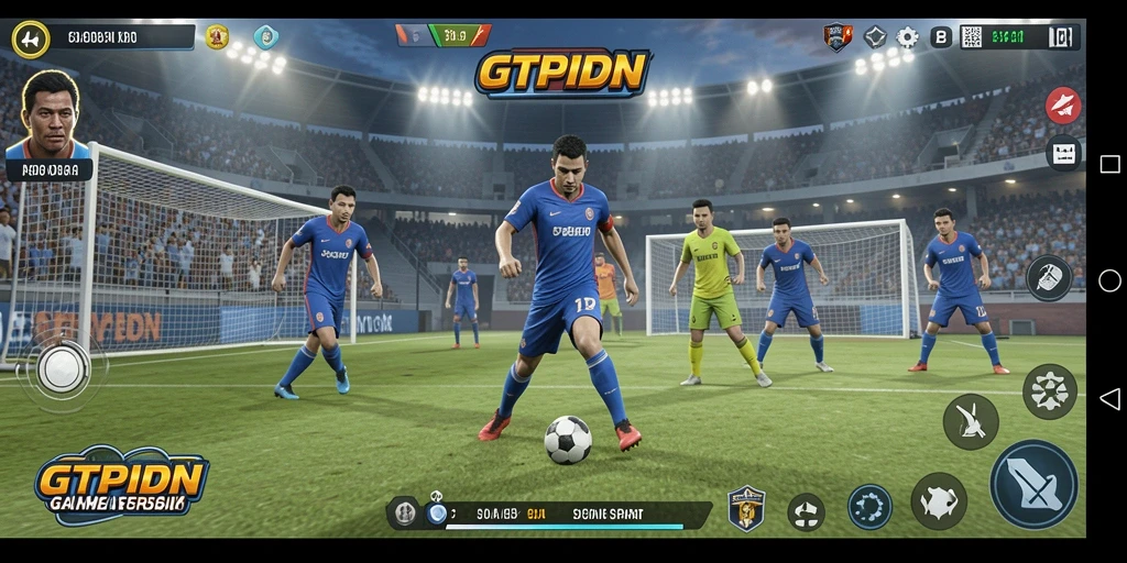 Screenshot gameplay GTPIDN menunjukkan aksi seru dalam bermain olahraga.