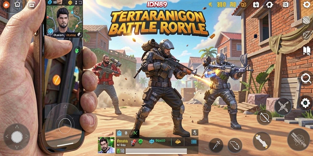 Gameplay seru dalam pertarungan Battle Royale IDN89.