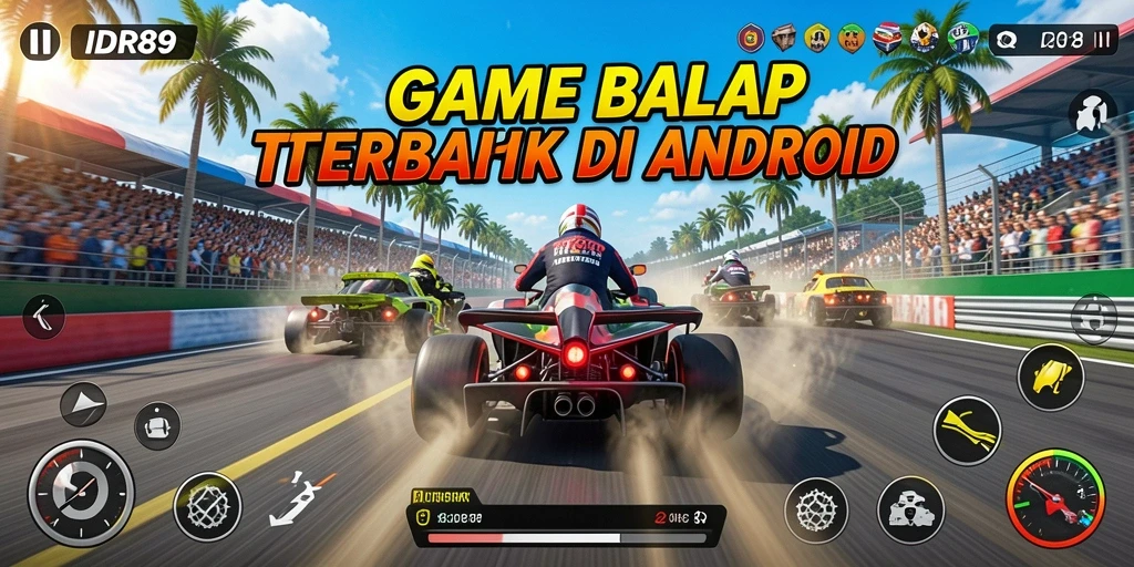 Tangkapan layar gameplay IDR89 menunjukkan aksi balap yang seru dan grafik yang menawan.