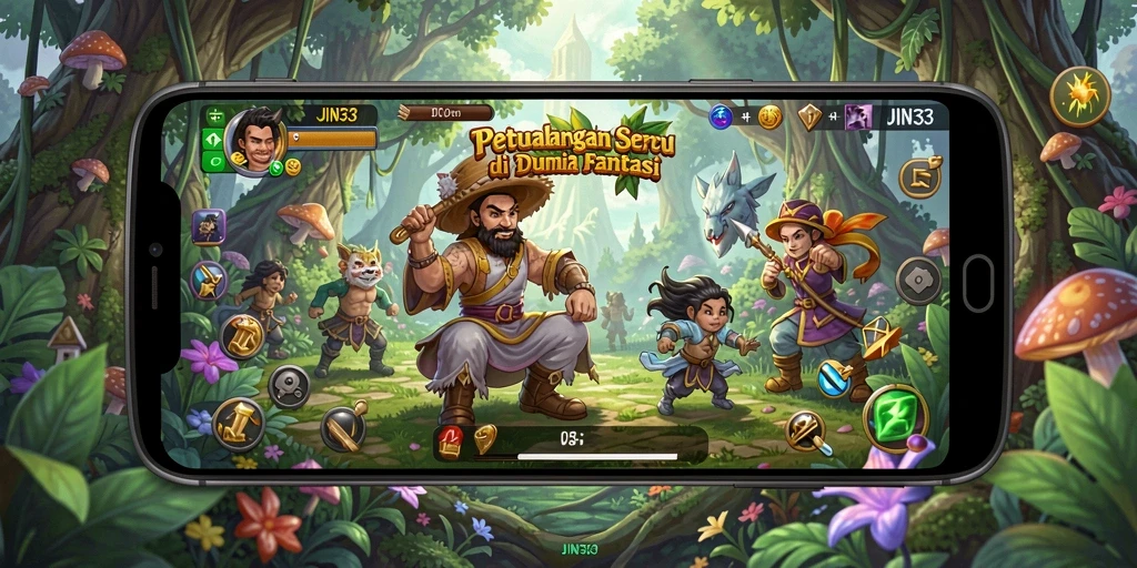 Tampilan gameplay JIN33 dengan aksi petualangan yang menegangkan.