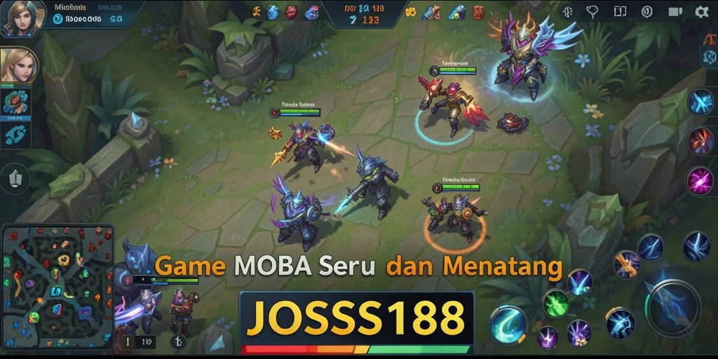 Tangkapan layar JOSS188 menampilkan aksi seru dalam gameplay MOBA.