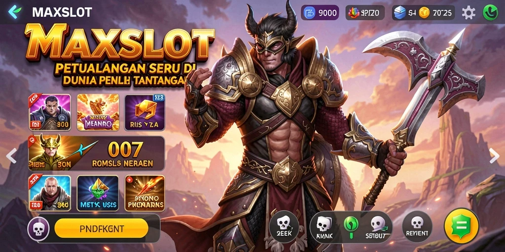 Screenshot menunjukkan gameplay MAXSLOT yang mendebarkan.