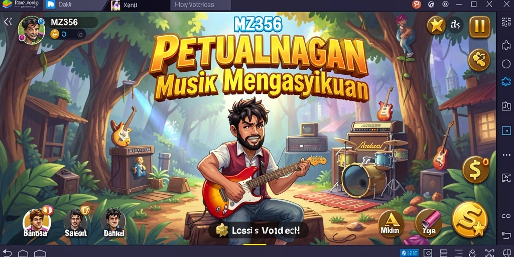 Tampilan gameplay MZ356 dengan interaksi musik menarik.