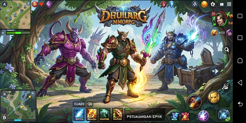 Tampilan gameplay OJA89 dengan grafis menawan dan dunia yang luas.