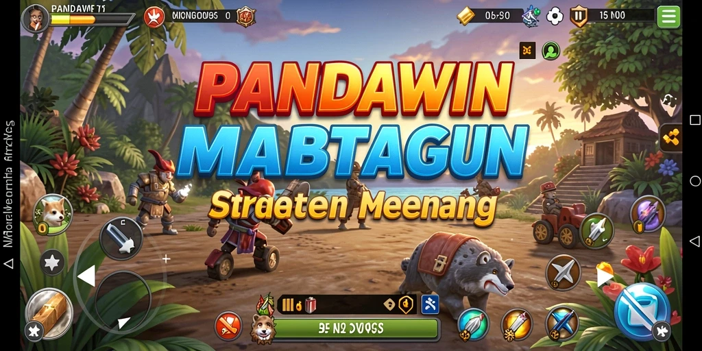 Tampilan gameplay menarik dari PANDAWIN dengan strategi yang mendebarkan.