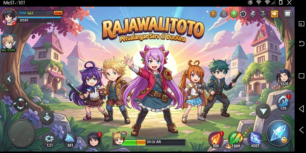 Tampilan menarik dari gameplay RAJAWALITOTO dengan karakter anime ikonik.
