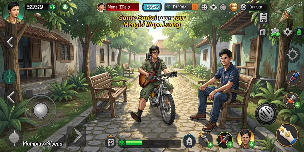 Screenshot gameplay S9S9 yang penuh warna dan menyenangkan.