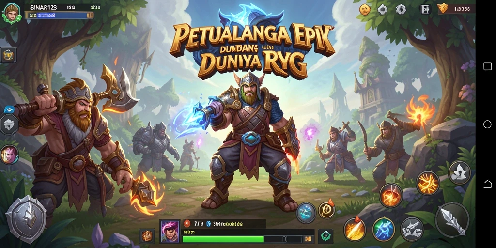 Tampilan gameplay RPG yang mengasyikkan dengan aksi dan petualangan.