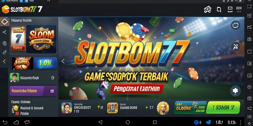 Tampilan antarmuka aplikasi SLOTBOM77 saat memasang taruhan.