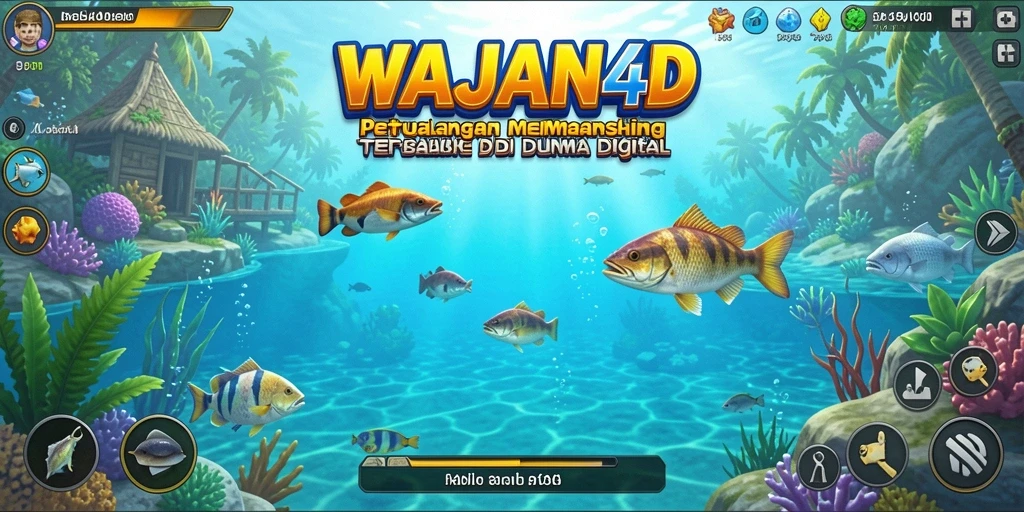 Tangkapan ikan memuaskan dalam gameplay WAJAN4D yang realistis.